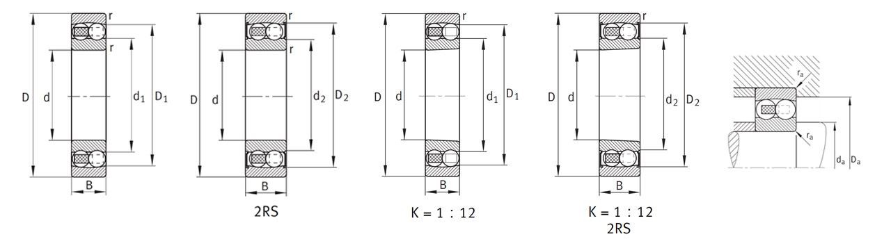 self aligning bearing types