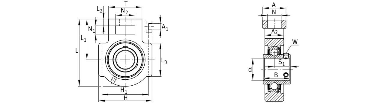 uct pillow block bearing